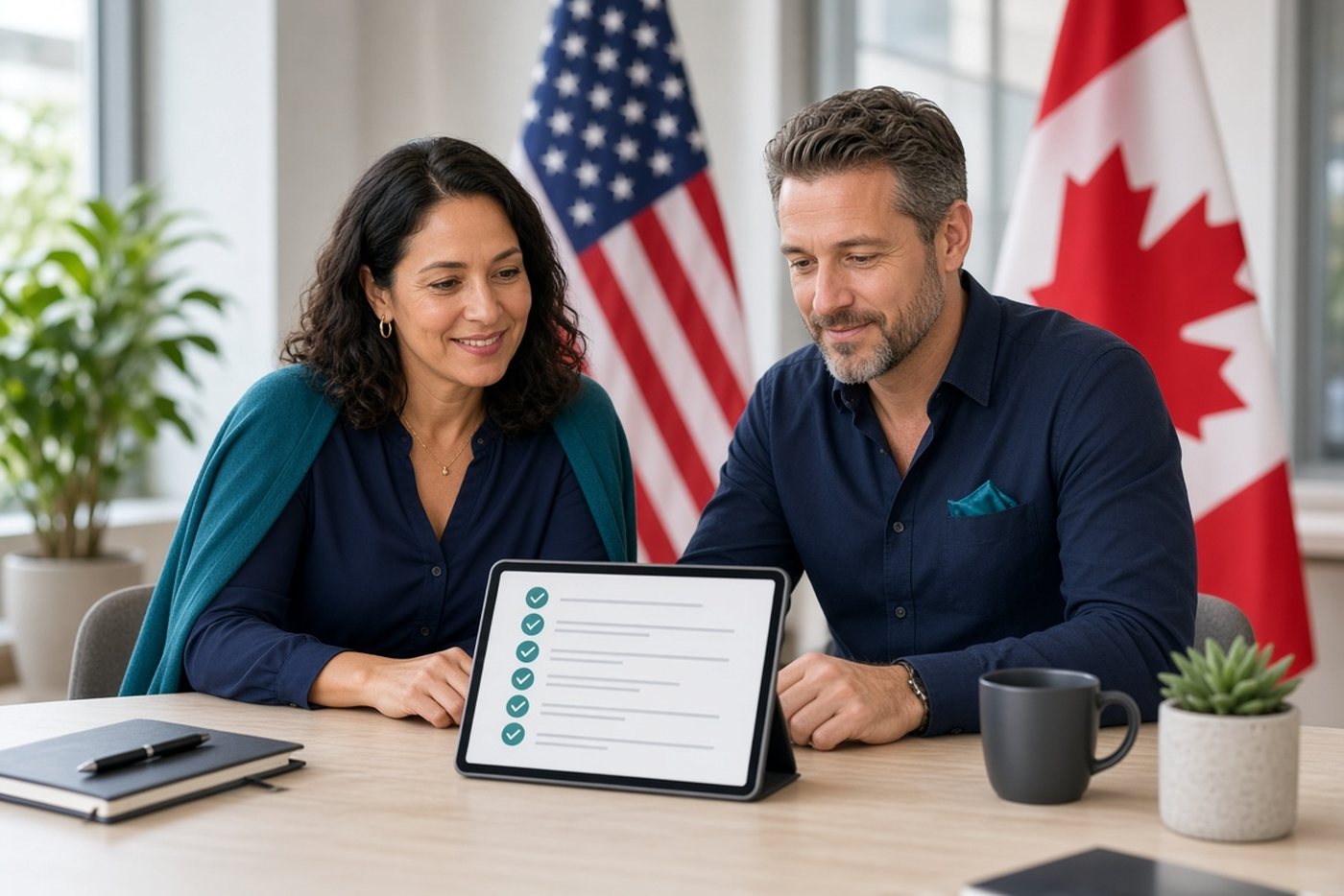 U.S. and Canadian owners reviewing the Fundseta Business Criteria check
